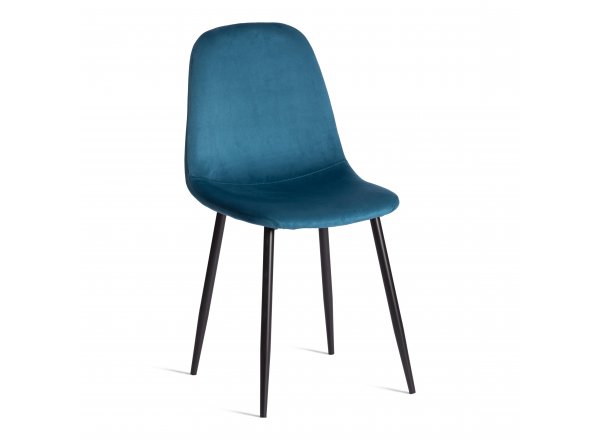 Стул Бриз/Breeze (мод.4724) велюр/металл, 44х53х87см, темно-бирюзовый (HLR62)/черный