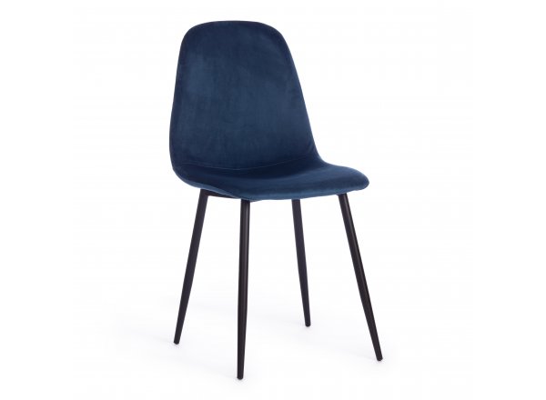 Стул Бриз/Breeze (мод.4724)/2 шт. в упаковке велюр/металл, Blue (синий) HLR63 / черный, 44 х 53 х 87 см