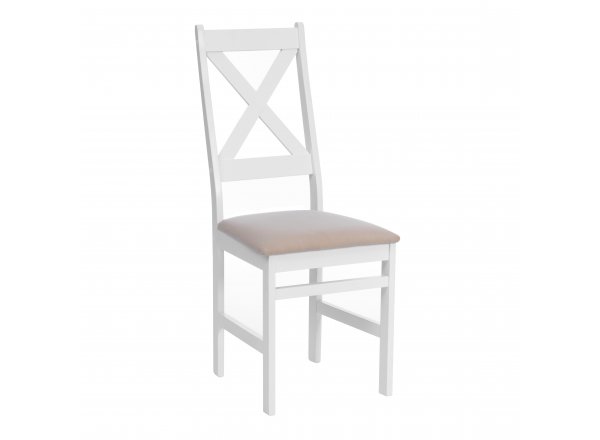 Стул CROSSMAN NEW, Многослойный березовый шпон, white/велюр бежевый (Комплект из 2 шт.)