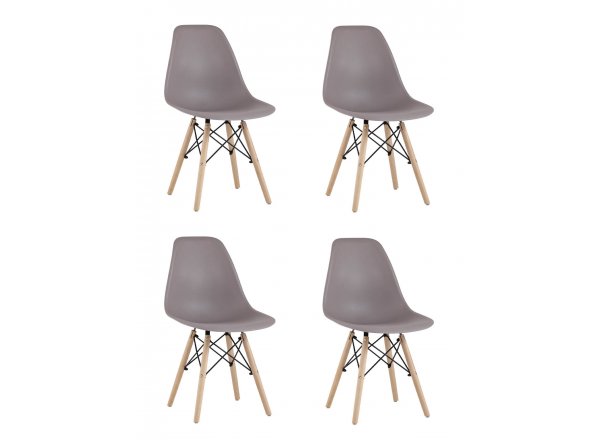 Стул Eames Style DSW темно-серый x4 (разборный каркас)