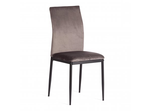 Стул Капри/Capri (мод.39) металл, вельвет, 49.5х41х93,5см, темно-серый HLR24/черный