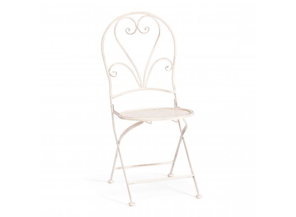 Стул Лав Чаир/Love Chair (PL08-11140) стальной сплав, античный белый, 40х47,5х94см