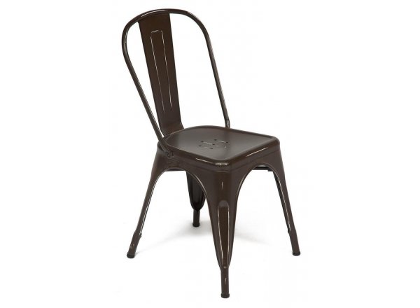 Стул Лофт Чаир/Loft Chair (мод.012)/1 шт. в упаковке металл, 45х35х85см, коричневый/античный коричневый