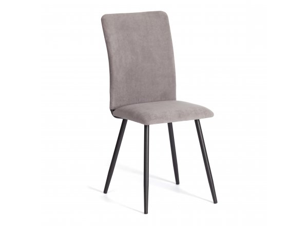Стул обеденный Ля Русс/La Rousse (2шт.в упаковке) Нью, велюр, серый/чёрный, 29, 45х55х93см