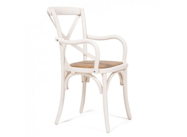 Стул с подлокотниками CROSS (mod.CB2008) Белый (butter white)