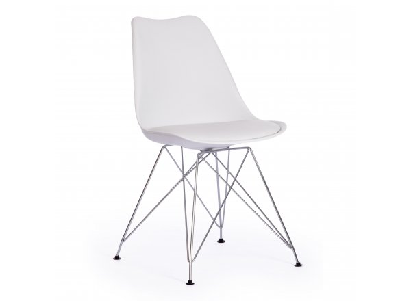 Стул Тулип Айрон Чаир/Tulip Iron Chair (мод.EC-123)/1 шт. в упаковке металл/пластик, 54,5*48*83,5см, white (белый)