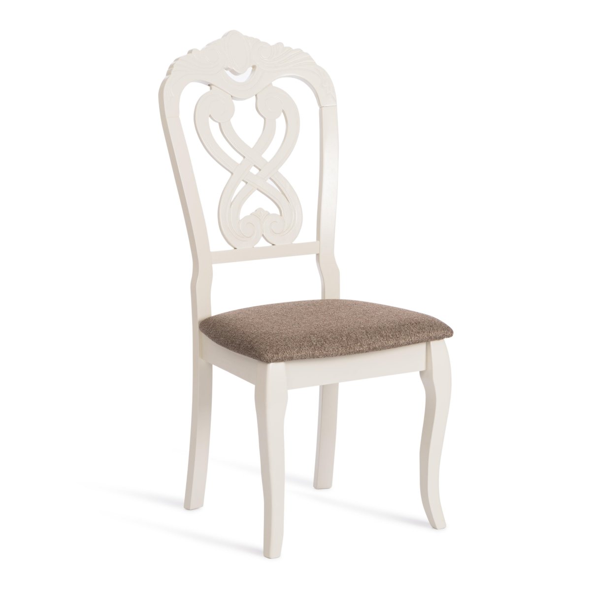 Стул Андромеда Ivory white, ткань коричневая S168-7