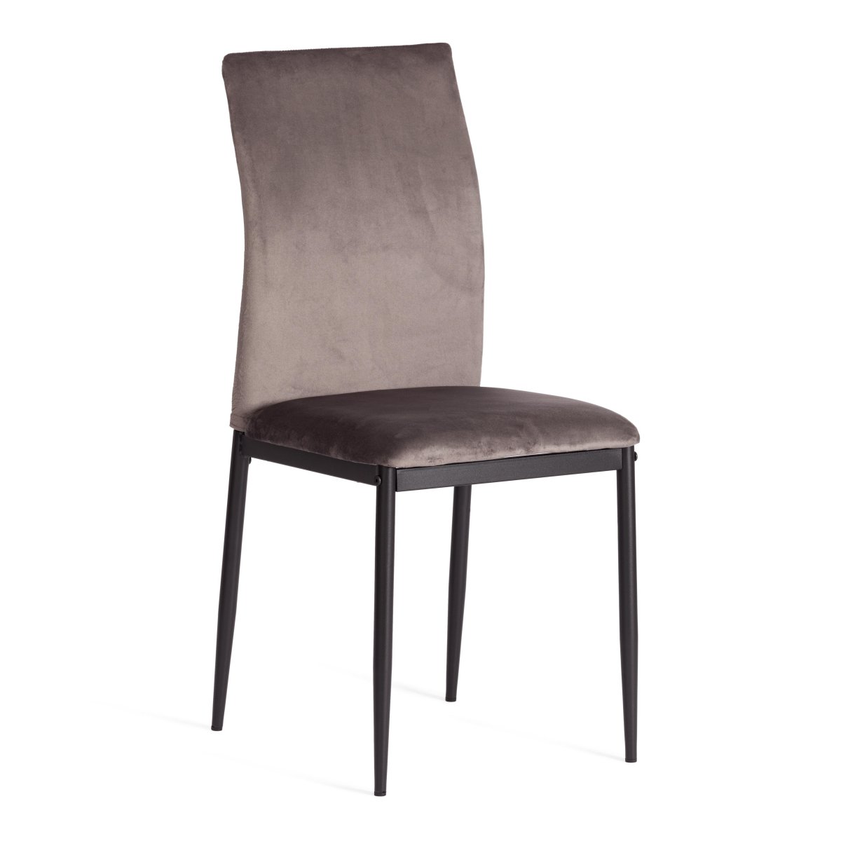 Стул Капри/Capri (мод.39) металл, вельвет, 49.5х41х93,5см, темно-серый HLR24/черный