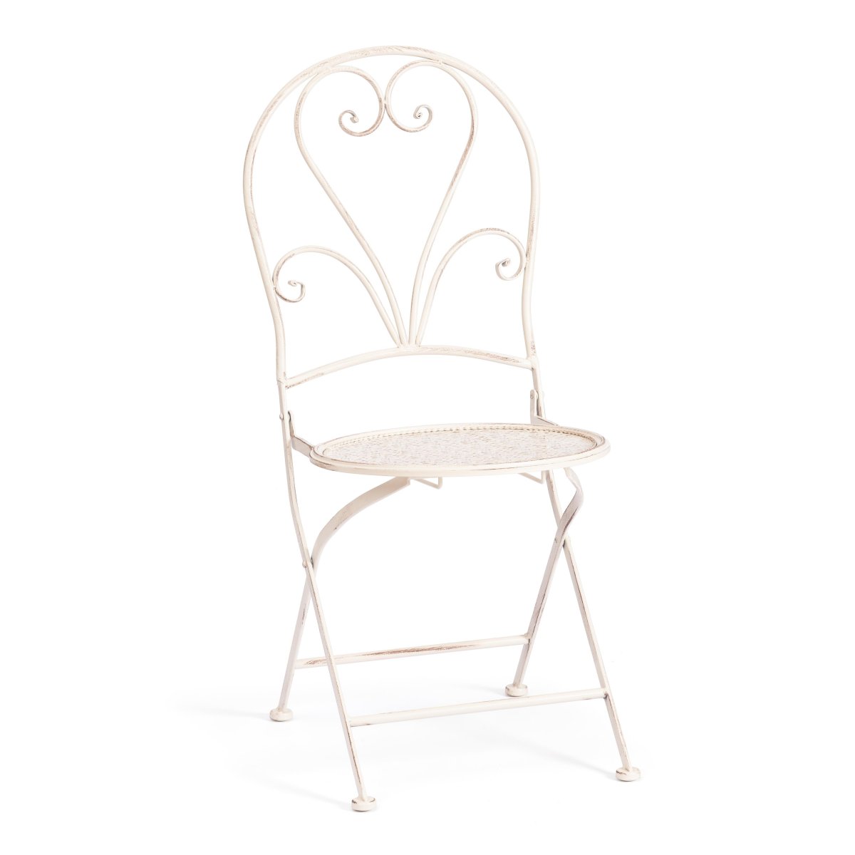 Стул Лав Чаир/Love Chair (PL08-11140) стальной сплав, античный белый, 40х47,5х94см