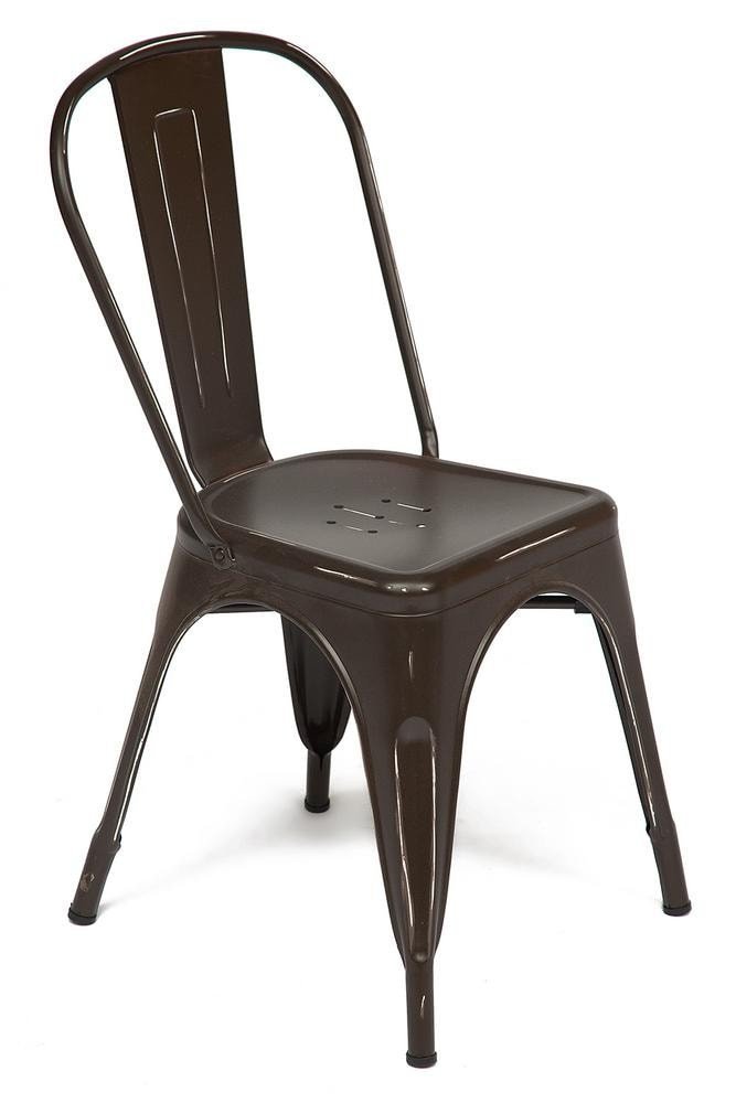 Стул Лофт Чаир/Loft Chair (мод.012)/1 шт. в упаковке металл, 45х35х85см, коричневый/античный коричневый