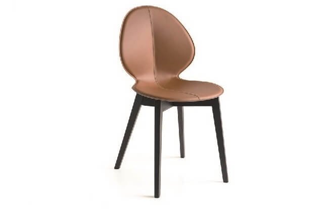 Стул BASIL CS/1348-LHS бук графит, полипропилен, матовый кирпично-красный